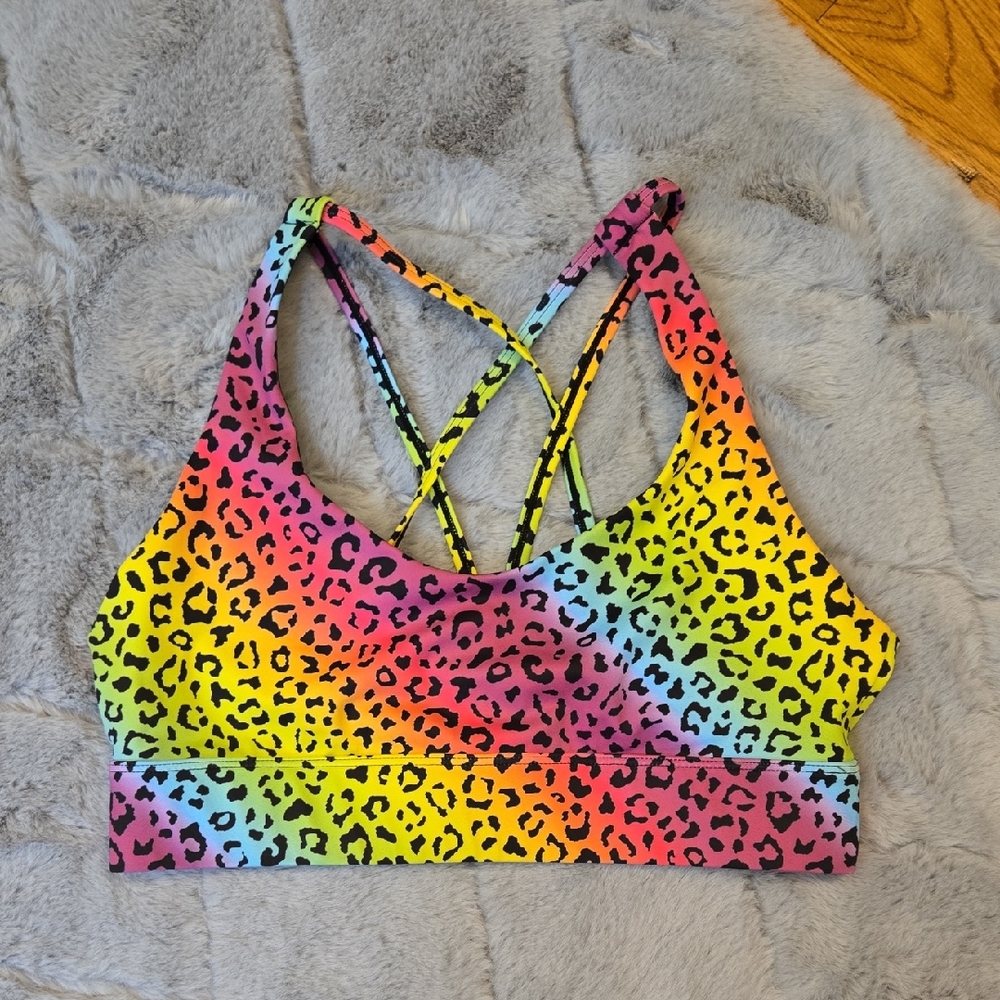 ZYIA Active Animal Print Sports Bra, Womens Large, Great Condition